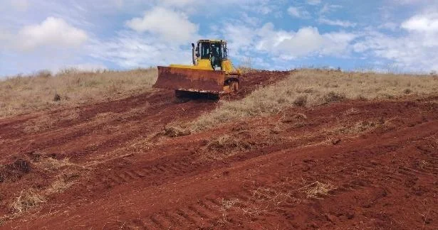 Subsolagem mecanizada antes do plantio de mudas nativas